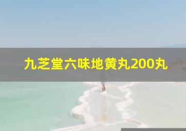 九芝堂六味地黄丸200丸