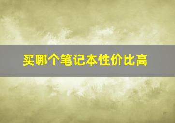 买哪个笔记本性价比高