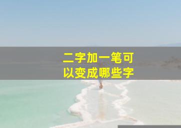 二字加一笔可以变成哪些字