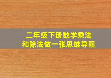 二年级下册数学乘法和除法做一张思维导图