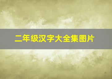 二年级汉字大全集图片