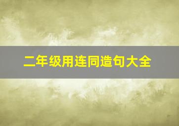 二年级用连同造句大全