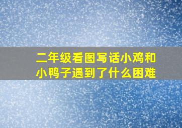 二年级看图写话小鸡和小鸭子遇到了什么困难