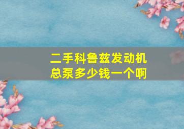 二手科鲁兹发动机总泵多少钱一个啊