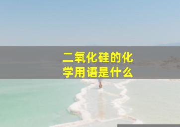 二氧化硅的化学用语是什么