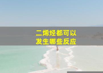 二烯烃都可以发生哪些反应