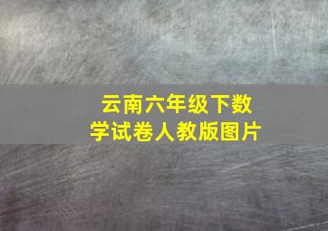 云南六年级下数学试卷人教版图片