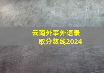 云南外事外语录取分数线2024