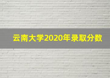 云南大学2020年录取分数