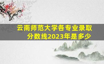 云南师范大学各专业录取分数线2023年是多少