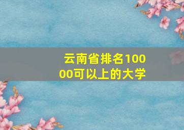 云南省排名10000可以上的大学