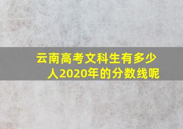 云南高考文科生有多少人2020年的分数线呢