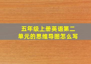 五年级上册英语第二单元的思维导图怎么写