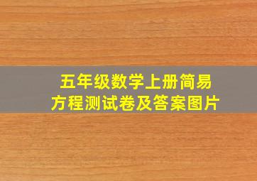 五年级数学上册简易方程测试卷及答案图片