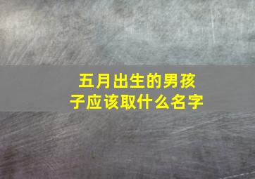 五月出生的男孩子应该取什么名字