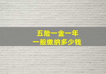 五险一金一年一般缴纳多少钱