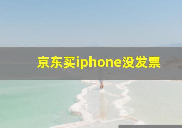 京东买iphone没发票