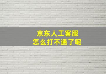 京东人工客服怎么打不通了呢