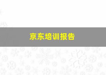 京东培训报告