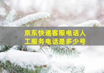 京东快递客服电话人工服务电话是多少号