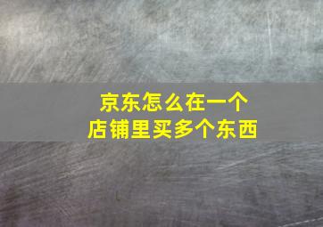 京东怎么在一个店铺里买多个东西