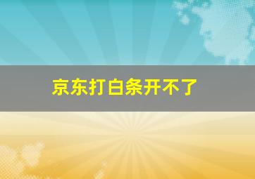 京东打白条开不了