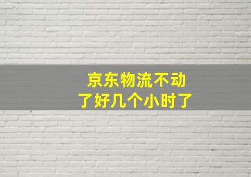 京东物流不动了好几个小时了