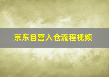 京东自营入仓流程视频