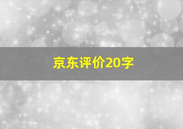 京东评价20字