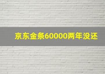 京东金条60000两年没还