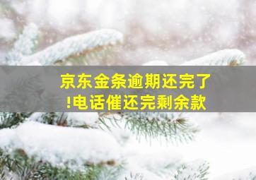 京东金条逾期还完了!电话催还完剩余款