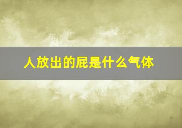 人放出的屁是什么气体