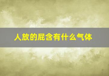 人放的屁含有什么气体