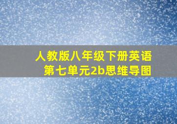 人教版八年级下册英语第七单元2b思维导图