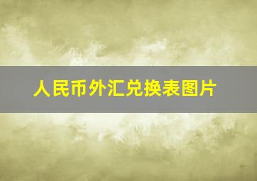 人民币外汇兑换表图片