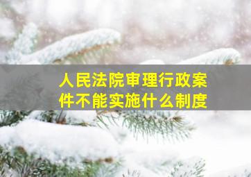 人民法院审理行政案件不能实施什么制度