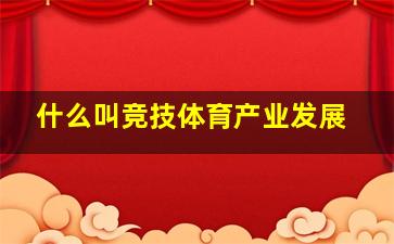 什么叫竞技体育产业发展