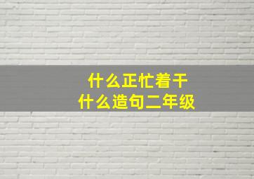 什么正忙着干什么造句二年级