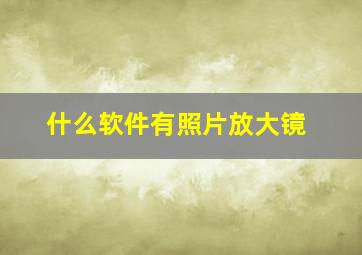 什么软件有照片放大镜