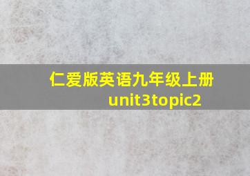 仁爱版英语九年级上册unit3topic2