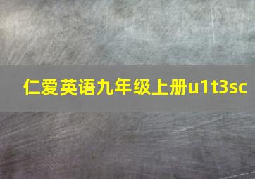 仁爱英语九年级上册u1t3sc