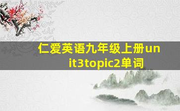 仁爱英语九年级上册unit3topic2单词