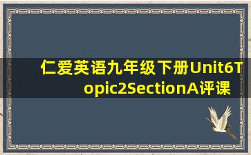 仁爱英语九年级下册Unit6Topic2SectionA评课