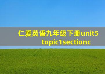 仁爱英语九年级下册unit5topic1sectionc