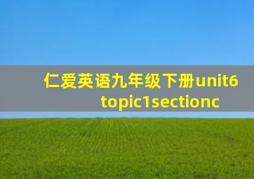 仁爱英语九年级下册unit6topic1sectionc