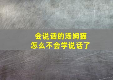 会说话的汤姆猫怎么不会学说话了