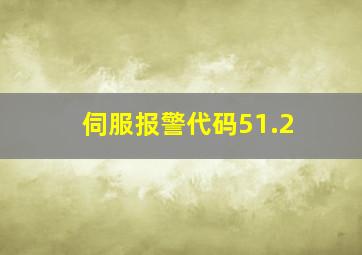 伺服报警代码51.2