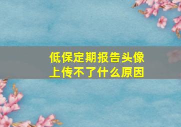 低保定期报告头像上传不了什么原因