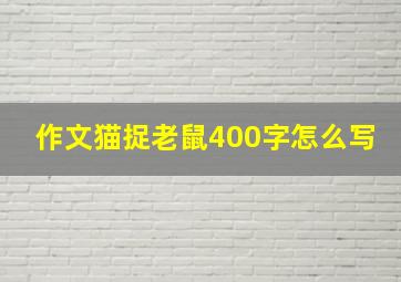 作文猫捉老鼠400字怎么写