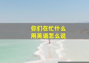 你们在忙什么用英语怎么说